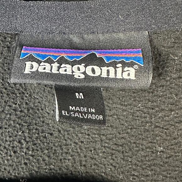 Patagonia Sweater Mens Medium Black Micro D 1/4 Zip Fleece Pullover Outdoor Hike - Picture 6 of 11